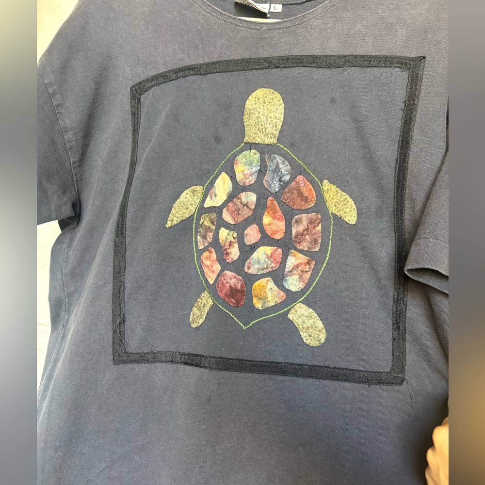 Vintage Johnny Was Charcoal T-Shirt Dress - image 6